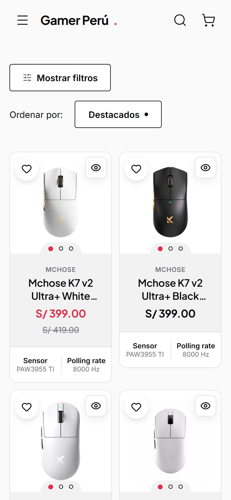 Catalog on mobile